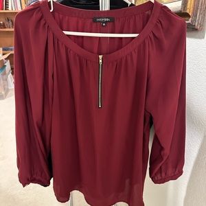 Deep Red Blouse
